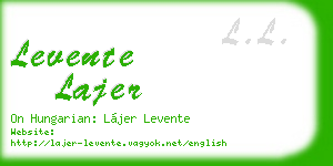 levente lajer business card