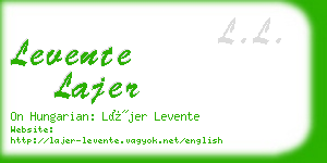 levente lajer business card